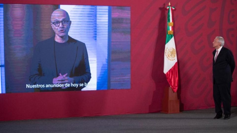 Microsoft anuncia inversión de 1,100 mdd en México