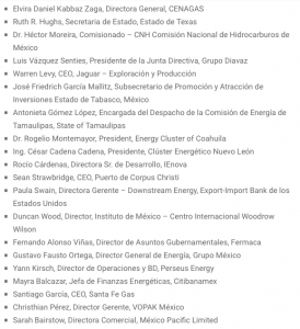 Asistentes Mexico Gas Summit 2020