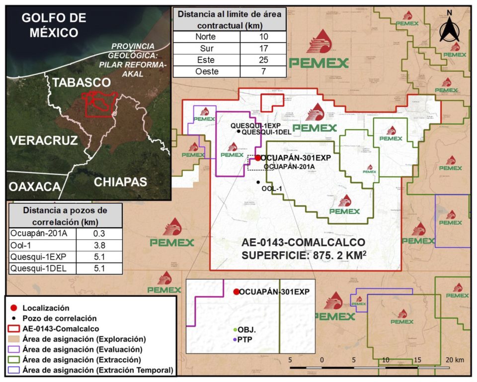 Pemex invertirá 35 mdd en pozo Ocuapán-301EXP