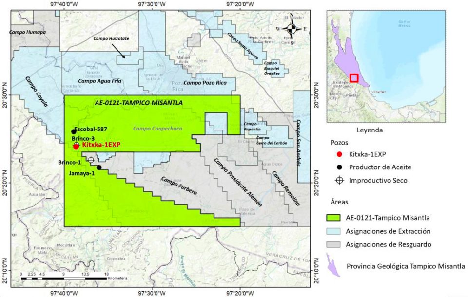 Pemex estima recuperar 10.4 millones de barriles de crudo en pozo Kitxka-1EXP