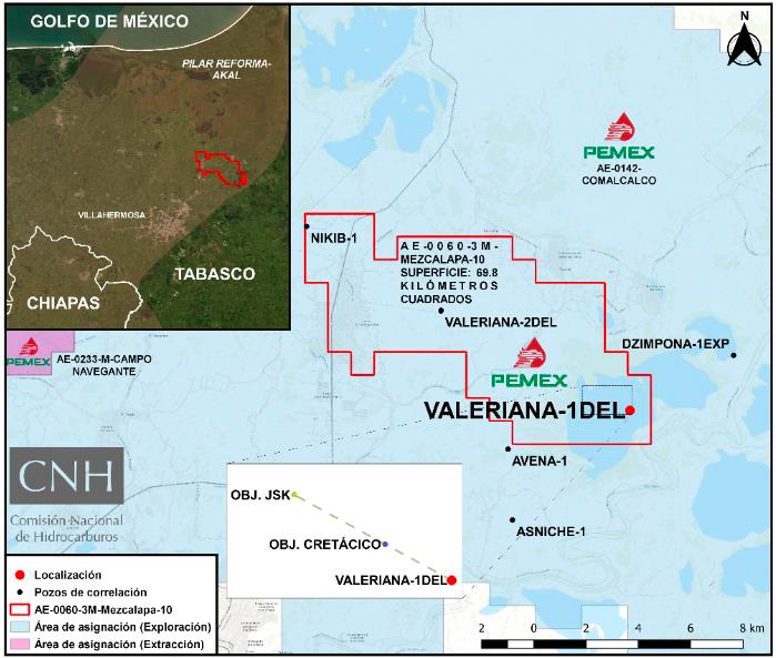 Pemex invertirá 38 mdd en perforación de Valeriana-1DEL