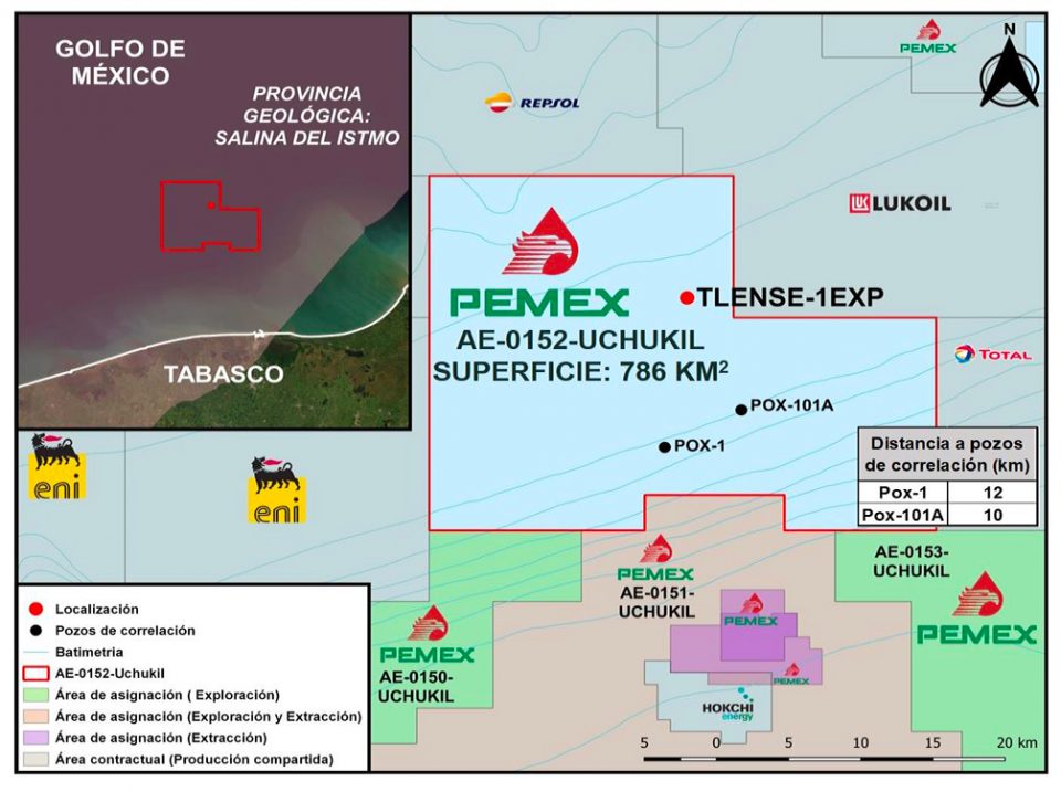 Pemex invertirá 73 mdd en perforación del pozo Tlense-1EXP