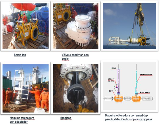 La reparación submarina del oleoducto 010 IXTOC-A/AKAL-F, sustituyendo tubería y utilizando by-pass, hot tappings y stopless en AIPB-AS01-01.