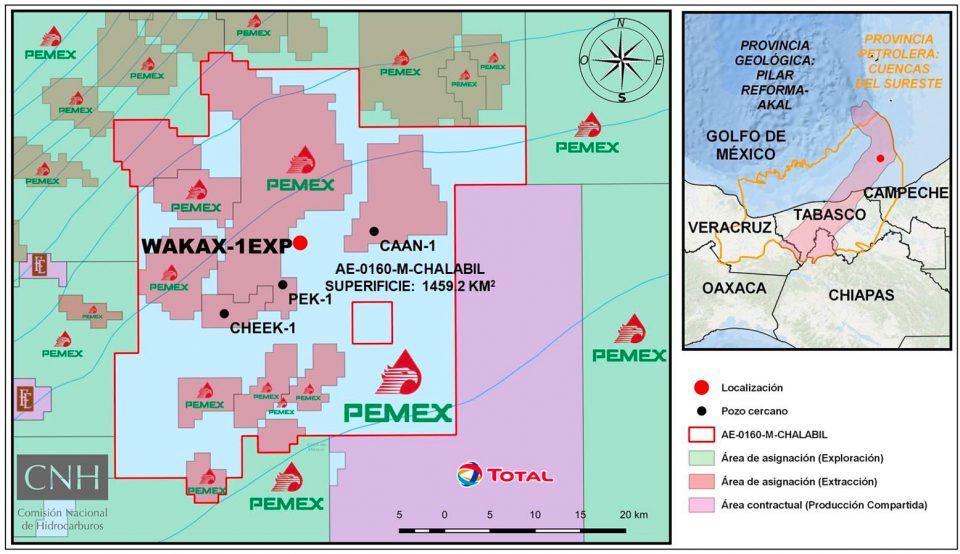 Pemex invertirá 63 mdd en pozo Wakax-1EXP de aguas someras