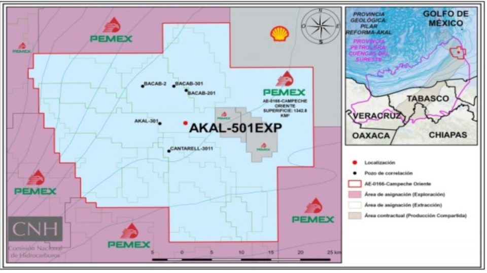 Pemex invertirá 238 mdd para producción temprana en Campo Akal-NW