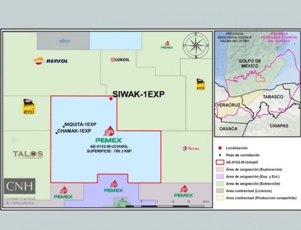 Pemex invertirá hasta 804 mdd en exploración de Uchukil
