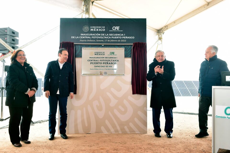 Inauguran primera etapa de planta fotovoltaica en Puerto Peñasco