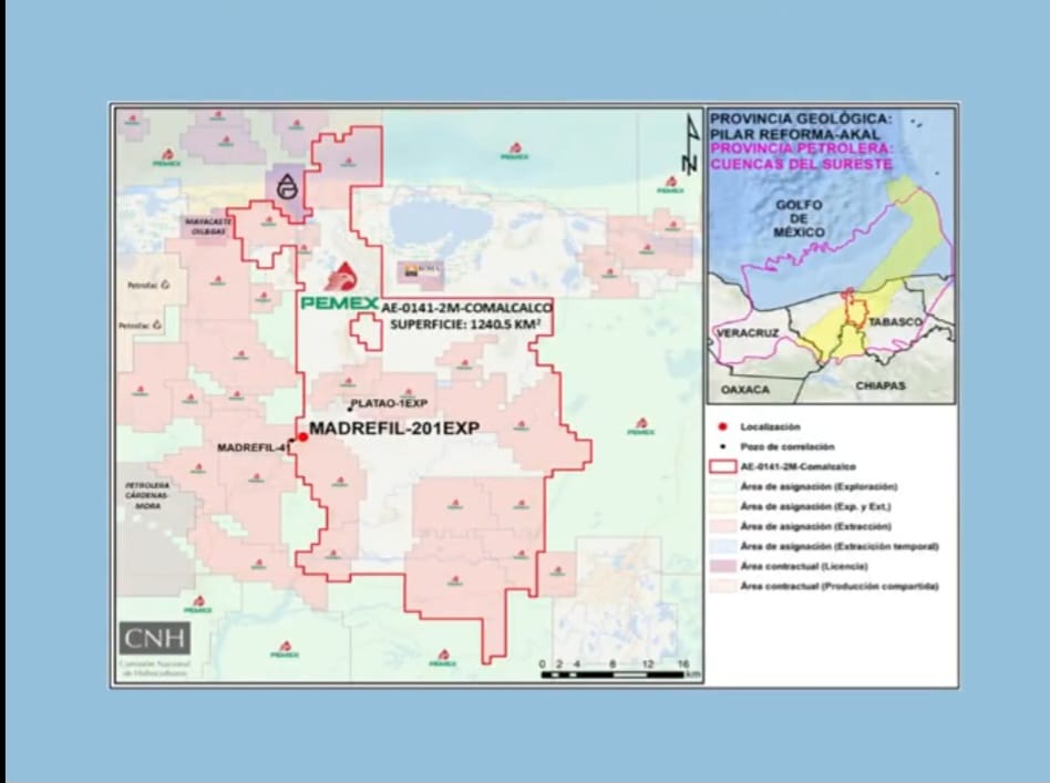 Aprueban Pemex perforación del pozo Madrefil-201EXP