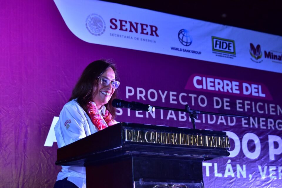 Rocío Nahle cierra proyecto de Sustentabilidad Energética en Minatitlán
