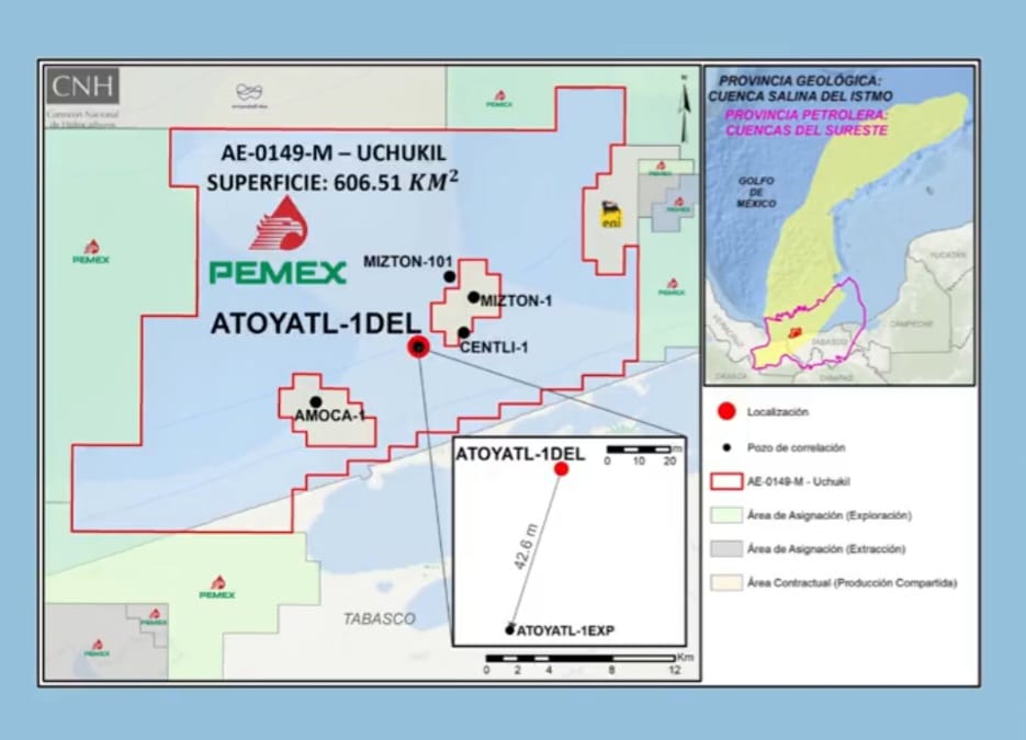 Pemex invertirá 179 mdd en la evaluación de la Asignación AE-0149-M-Uchukil