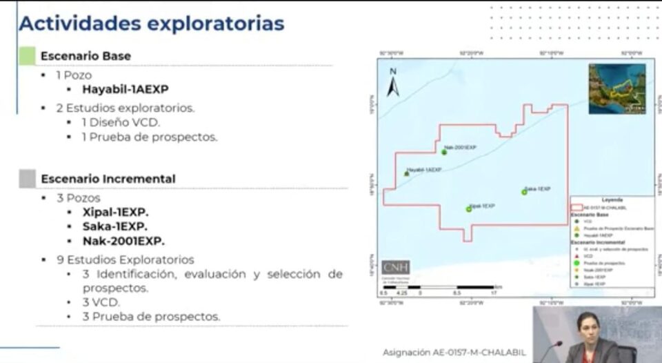 Pemex actualiza plan de exploración en la asignación Chalabil