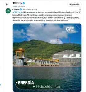 CFE alargará vida útil de 20 hidroeléctricas