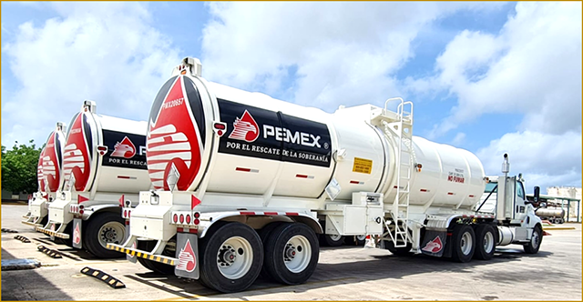 Pemex aumenta 235% flota de pipas para reparto de combustibles