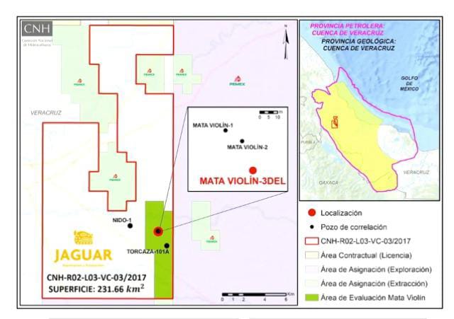 Aprueban a Jaguar Exploración y Producción perforación del pozo Mata Violín-3DEL