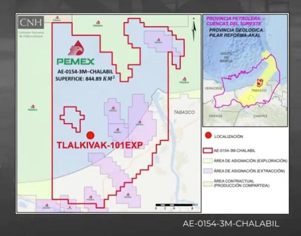 Pemex invertirá 94.85 mdd para perforar el pozo Tlalkivak-101EXP