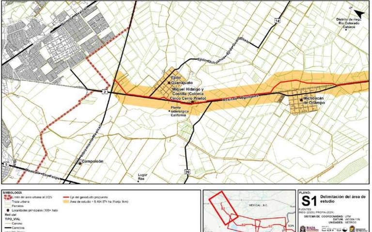 Con el objetivo de alimentar de gas natural a las plantas de generación de energía eléctrica de ciclo combinado de la Comisión Federal de Electricidad (CFE), Grupo Carso construye un gasoducto que pasa por el Valle de Mexicali.