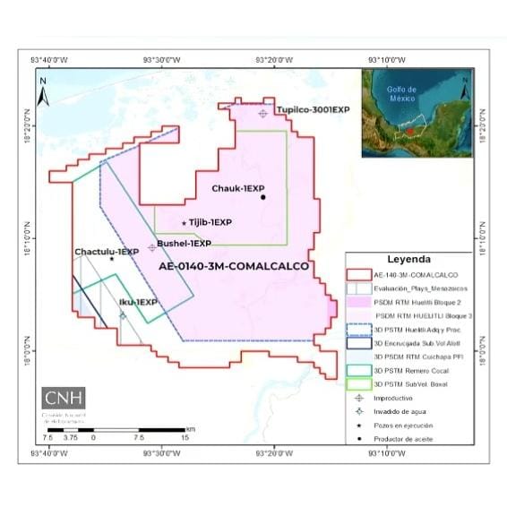 Pemex invertirá 69 mdd en plan de exploración en AE-0140-3M-Comalcalco