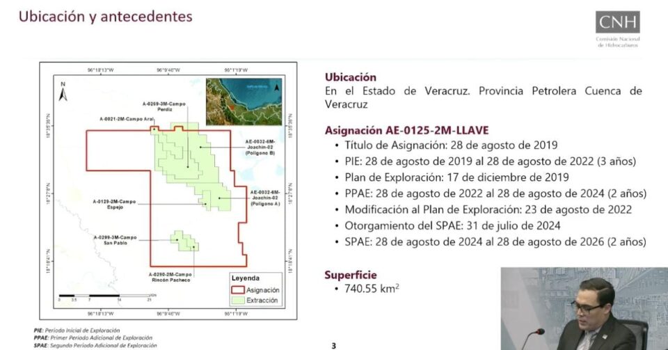 Pemex invertirá 85 mdd en plan de exploración en la provincia Cuenca de Veracruz.