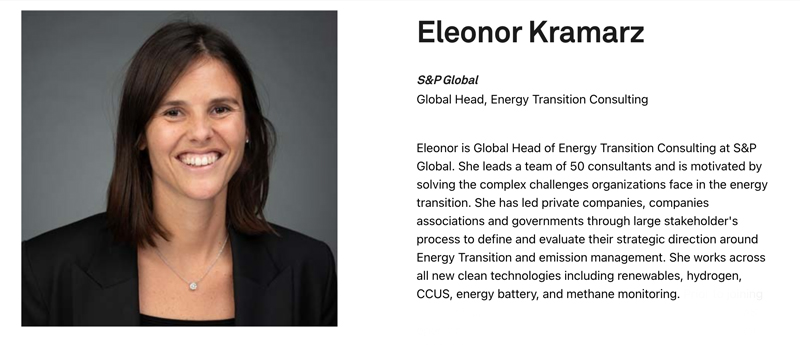 Eleonor Kramarz, Global Head, Energy Transition Consulting de S&P Global