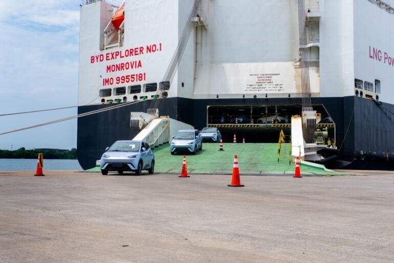 Llega a México el buque BYD Explorer No.1 con mas de más de 7,000 vehículos