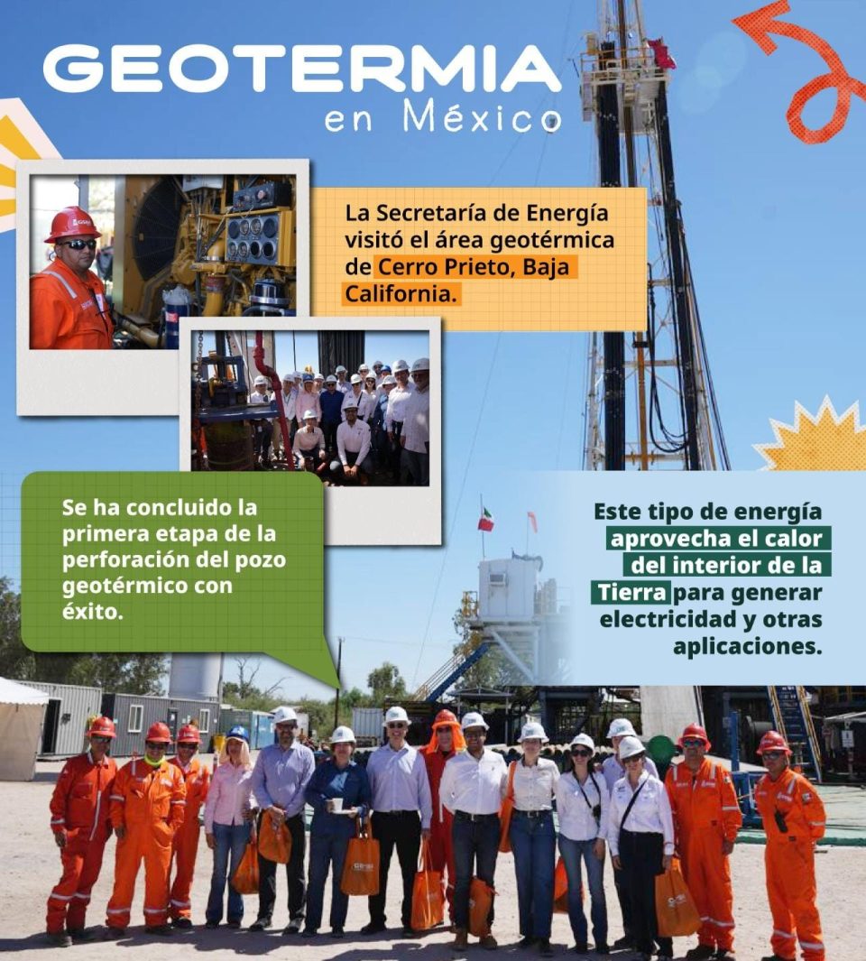 SENER supervisa perforación del nuevo pozo geotérmico en Baja California