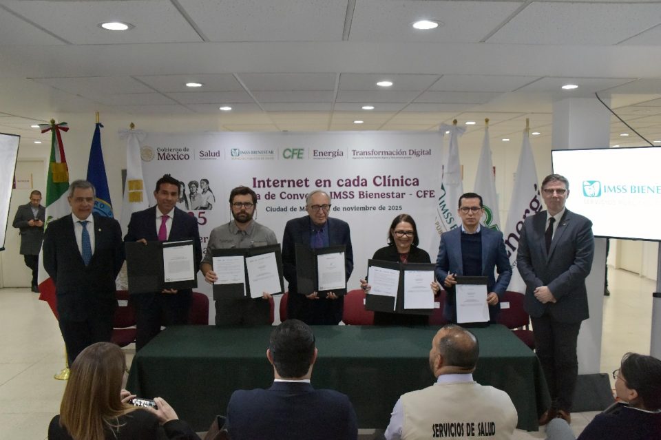 IMSS–Bienestar y CFE firman acuerdo “Internet en cada Clínica”