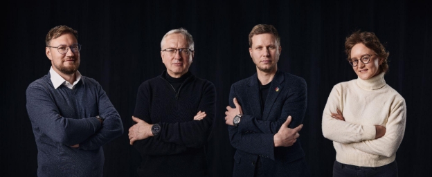 De izquierda a derecha: Linas Sargautis (asesor), Prof. Jānis Priede (Científico Jefe, cofundador), Dr. Mihails Ščepanskis (CEO, cofundador), Olga Barreto Goncalves (BD y Directora de Proyecto)