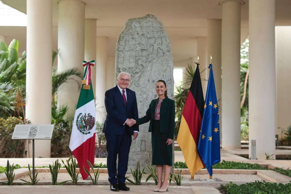 Claudia Sheinbaum y Frank-Walter Steinmeier fortalecen lazos comerciales entre México y Alemania