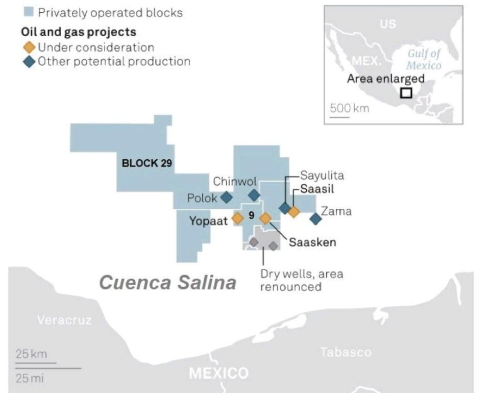 Repsol invertirá 600 mdd para desarrollar bloque 29 en aguas profundas de México