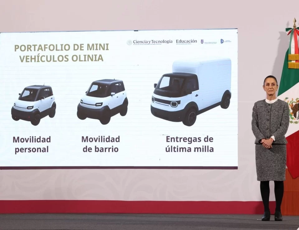 Gobierno de México presentará el prototipo de Olinia, su primer vehículo eléctrico